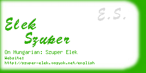 elek szuper business card